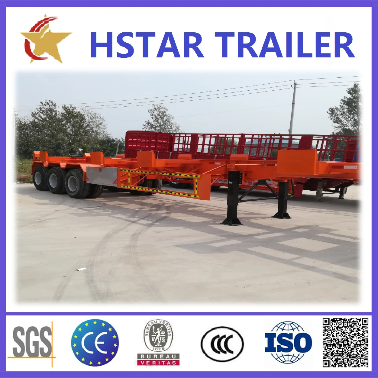 Perfect Product 3 Axle 20ft 40Ft Skeleton Dolly Full Semi Trailers with Fuwa Trailer