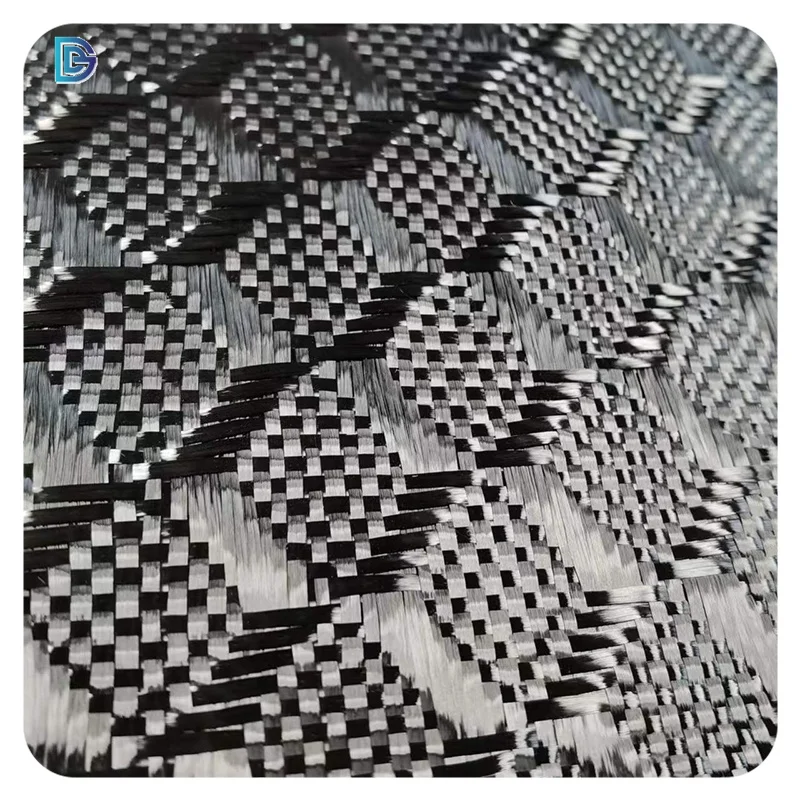 Original Brand New Fabrics Jacquard 3d Square Carbon Fiber Fabric Car Clad Jacquard Carbon Fiber Braid With Wholesale Price