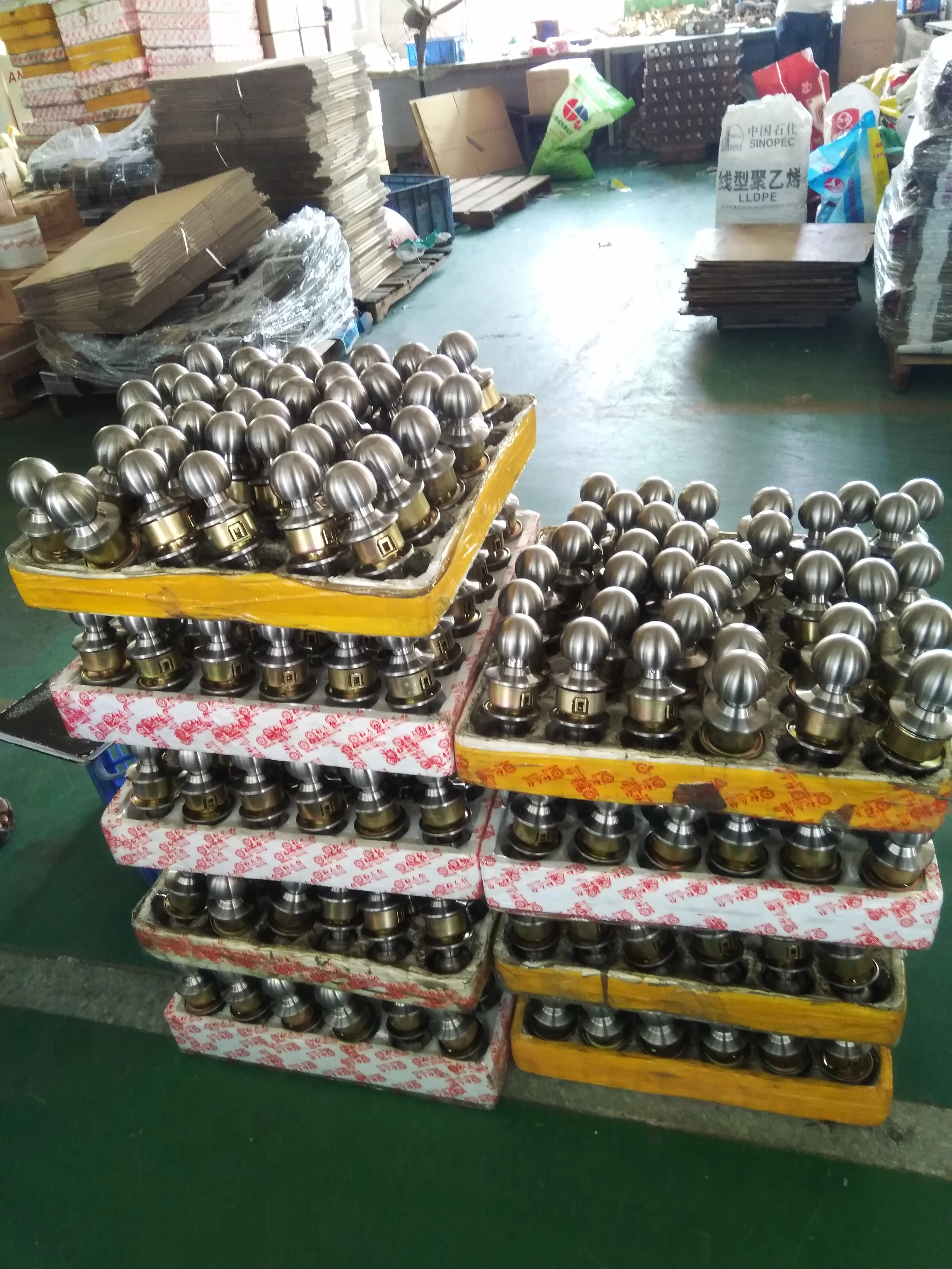 Cylindrical knob door lock without keys Hyland OEM Stainless Steel  passages function door lock 587 SS PS ,