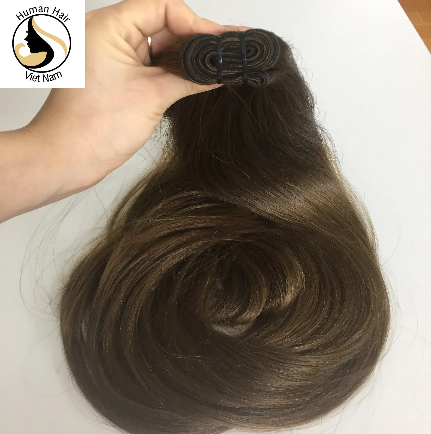 High Quality 100% Human Hair Extension No Glue No Thread No Clips Machine Weft Braid in Virgin Hair Raw Temple Hair 10-40 Inch