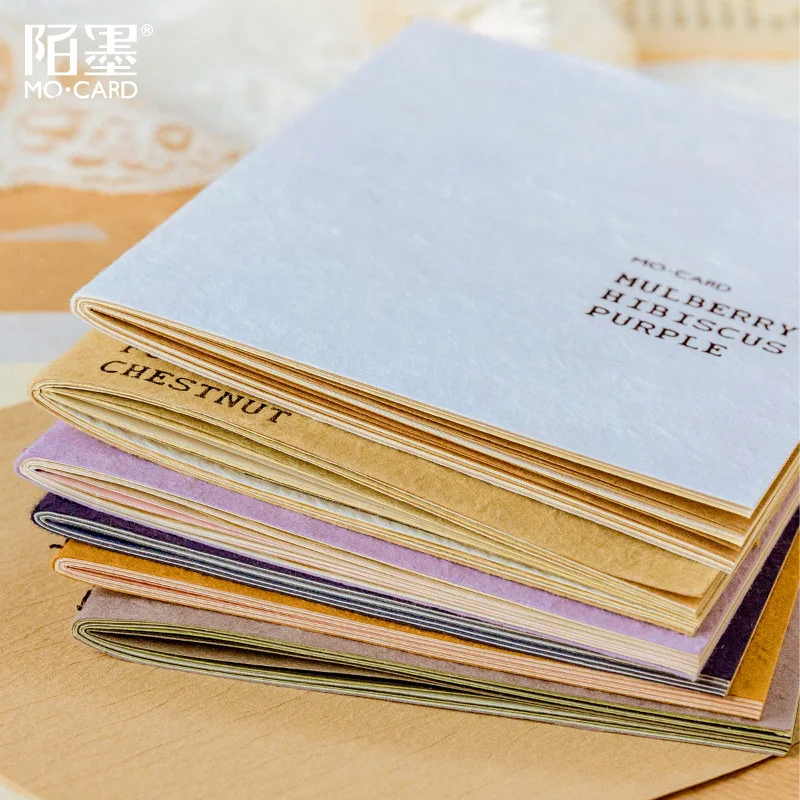 40 Pcs Special Paper A6 Memo Pads Solid Color Ins Wind Collage Decorative Material Paper Kawaii Journal Scrapbooking Stationery