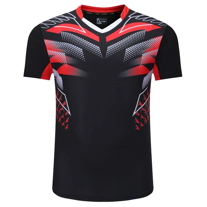 Custom printed men badminton clothing dry fast tennis wear polo shirt plus size padel wear sports apparel