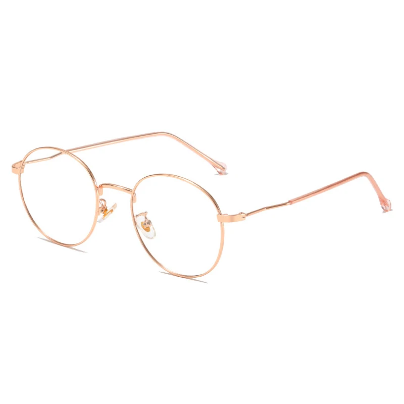 Cheap Wholesale Round Metal Myopia Optical Frame Blue Light Blocking Photochromic Eyeglasses Frames