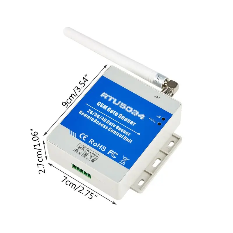 GSM 3G WCDMA APP SMS Remote Control Single Relay Switch GSM Gate Opener RTU5034 for sliding swing garage Gate door Opener