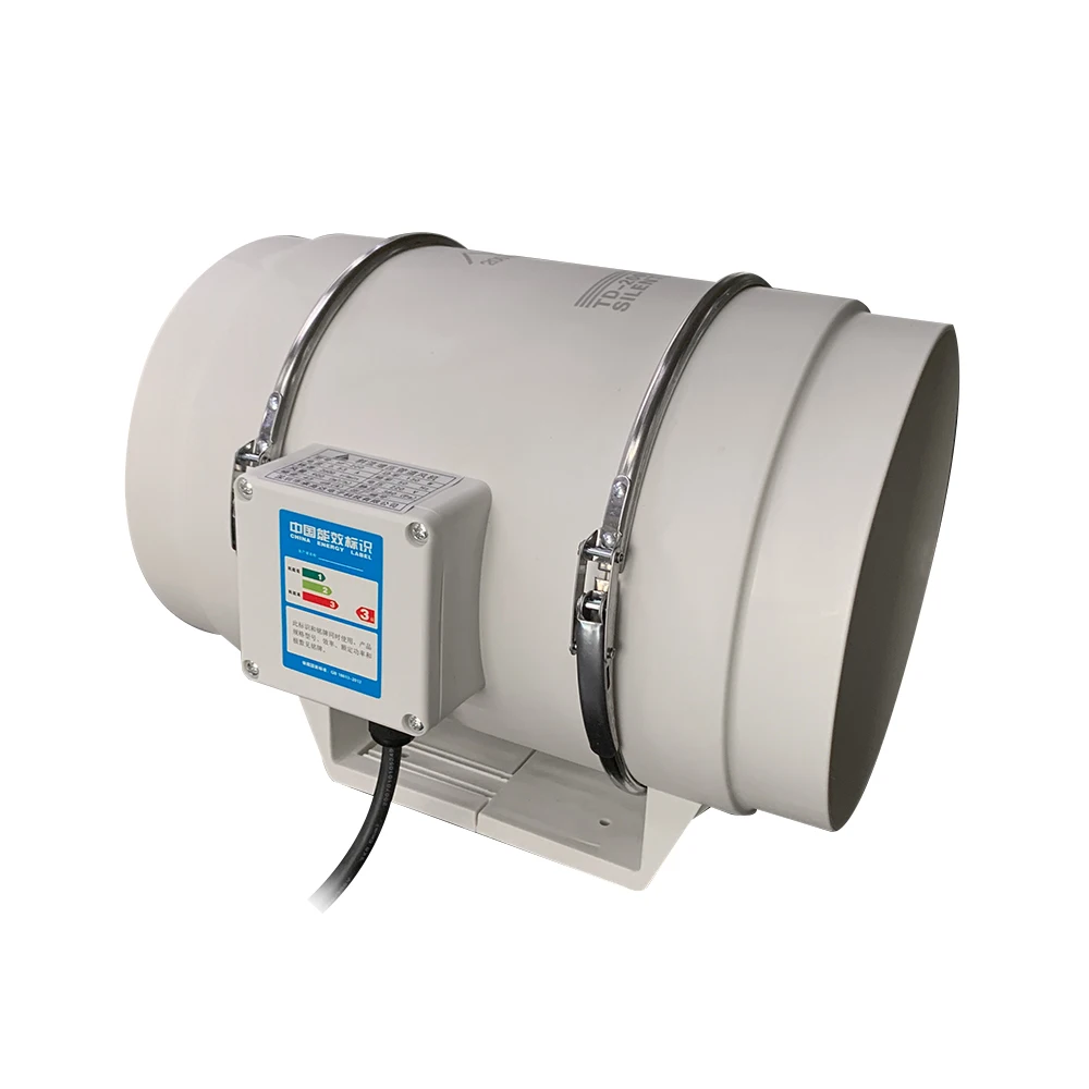 Inline Grow Greenhouse Ventilation Circular Extraction Fans 8 Inch 200MM Diameter Centrifugal Fan AC 220V with Temp Humidity