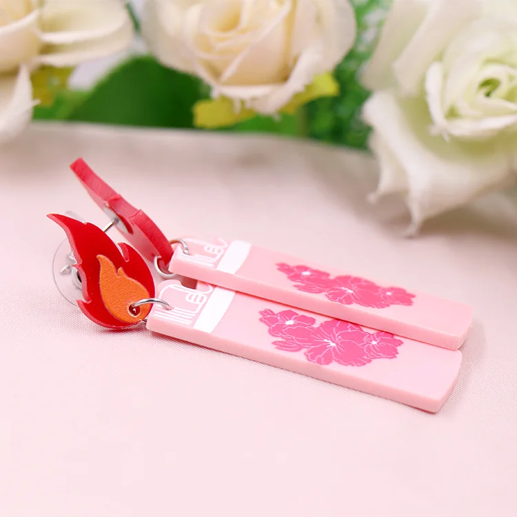 ER1878 High Quality Trendy Drop Earrings Best Price Glitter Acrylic Geometric Lighter Circle Shell Wood Plated Finish ODM Supply