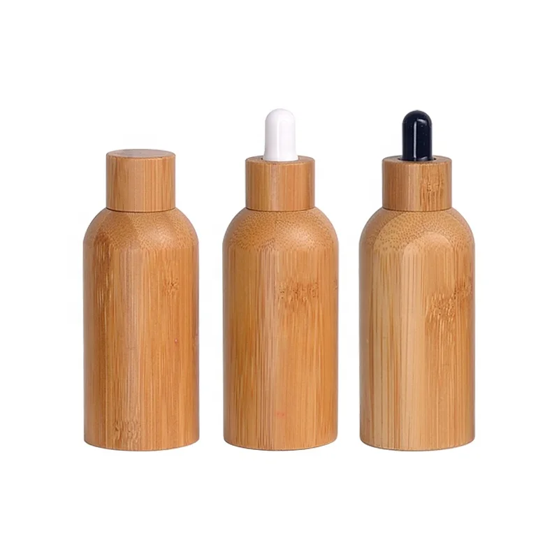 bamboo bottle 50 ml bamboo essential oil bottle bamboo shell and inside amber glass essential oil bottle cosmetic packaging