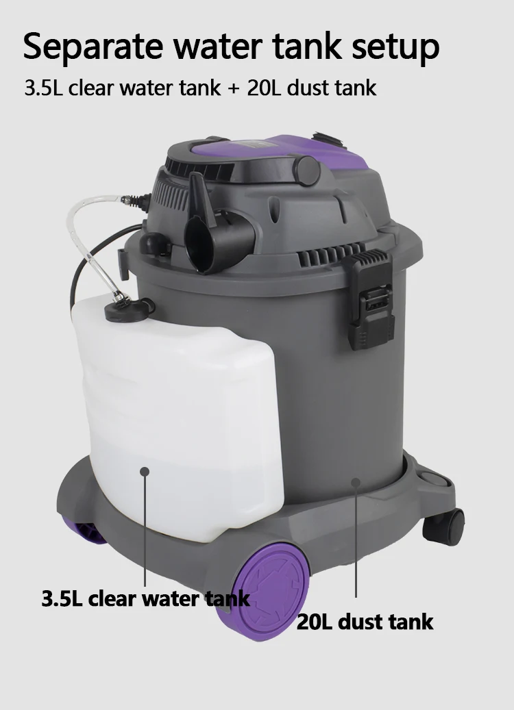 1400W 20L Big Tank Best Clean Water Filtration Wet Dry Vacuum Cleaner With 20L Capacity For Home Use Canister Vacuum Cleaner