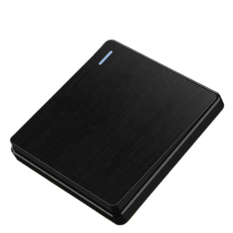 Fashion Brushed Black Light Wall Switch UK Africa Electrical Switches Socket 1Gang 2Way Dimmer Curtain Switch USB Socket