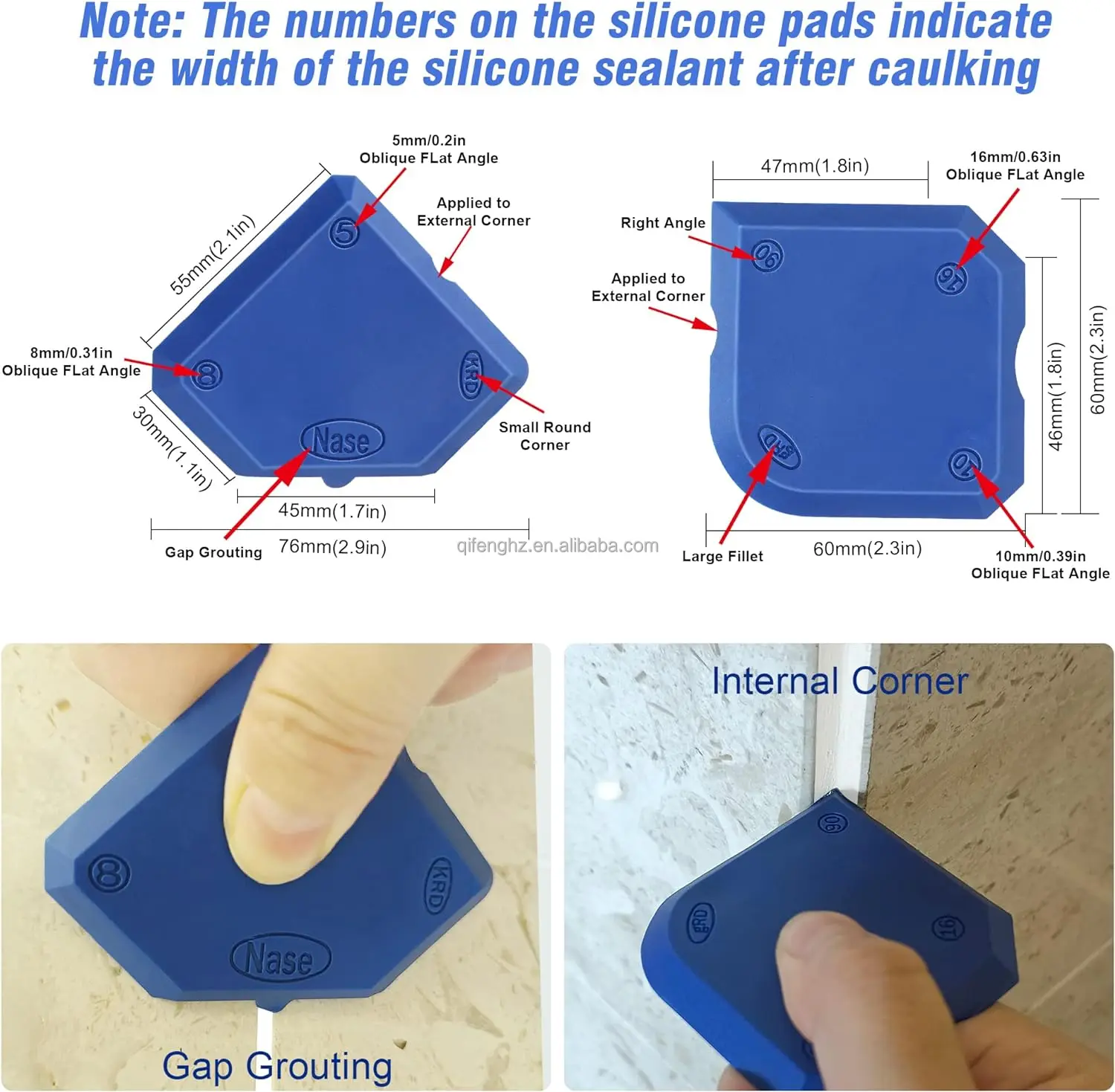 Caulking Tool Kit Silicone Sealant Grout Finishing Sealing Tools Set Silicone Profiling Kit Caulk  Removal Scraper Tool 11PCS