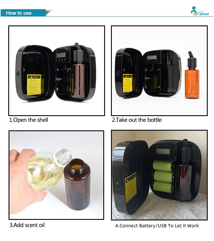 OEM Smart Battery Operated ultrasonic aroma diffuser Wall-Mounted and Desktop Essential Oil humidifier reviews  for Household