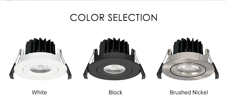 Odm Customised Downlight Ip44 Outbow 8Watt Round Led 8W Downlight Die Cast Aluminum Dimmable Cob 80Mm Led Downlight