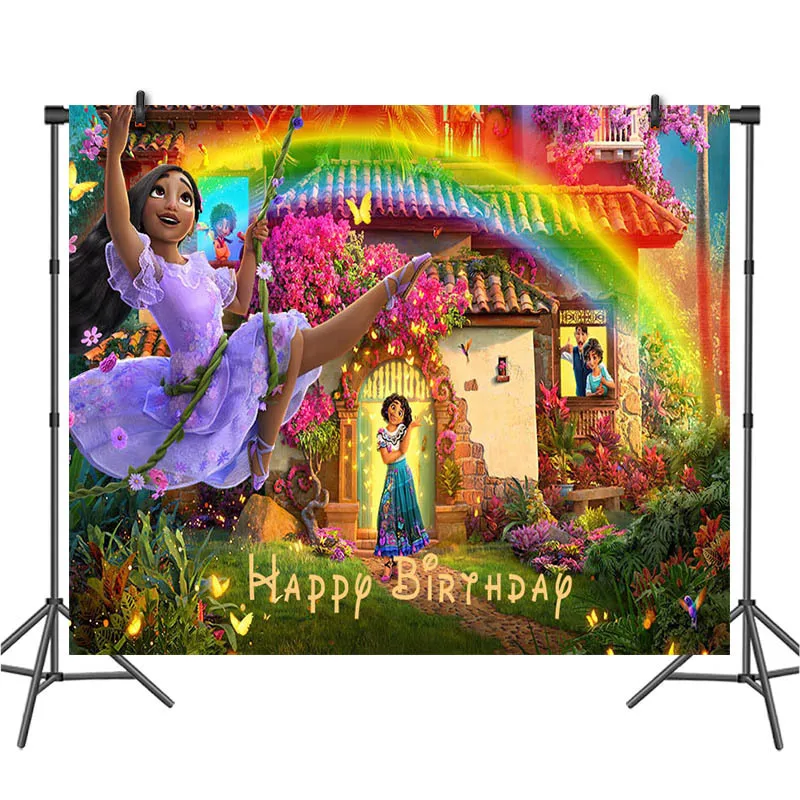 Encanto Party Wedding birthday vinyl colorful decoration photograph backdrop 100*150 cm