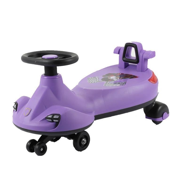 Plastic Baby ride On Toys Cars /twist Car Magic Kids silent wheel Car With Light