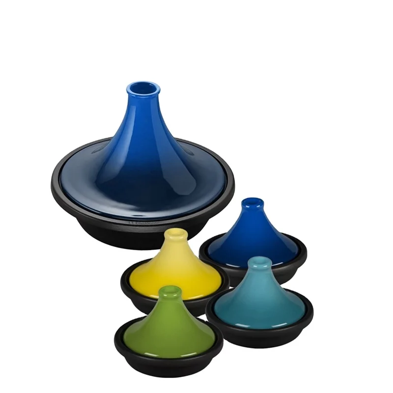 Colorful Enamel Cast Iron Moroccan Tagine Pot With Ceramic Lid