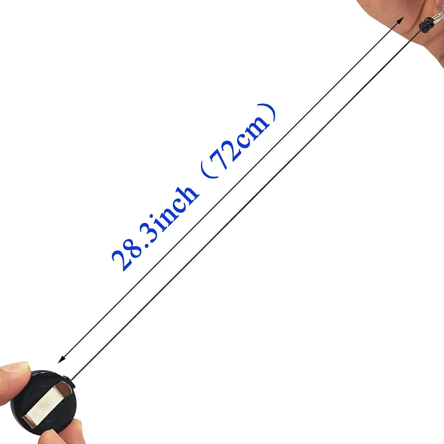 Black 32MM Plastic Retractable Nurse Badge Reel Clips Holder with Metal Clip for Hanging ID Card Name Key Chain