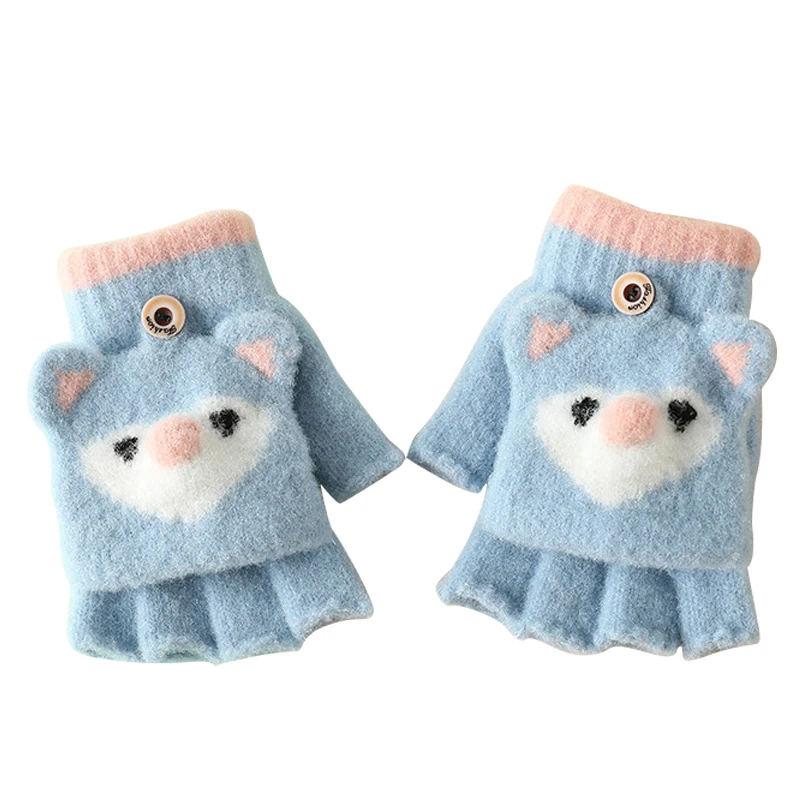 New Style Many Color Baby Winter Half Fingers Gloves Soft Warm Winter Gloves baby kids winter gloves