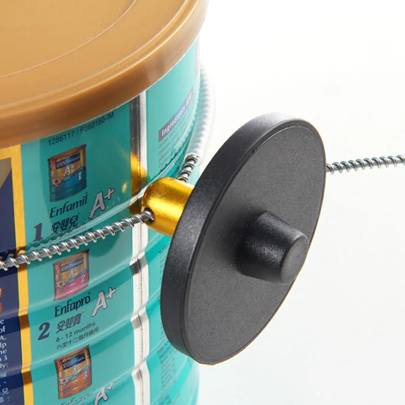 e-Bit EAS 58KHz Milk Can Bottle Security Hard Tag With Stainless Steel Lanyard