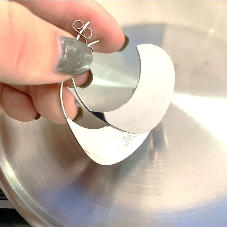 European and American Winter New Year 18K Gold Plated Jewelry Fashion Jewelry Stainless Steel luxury Famous Brands Earrings