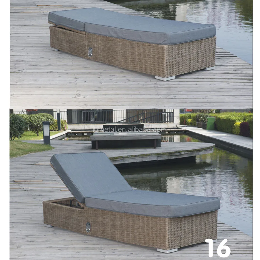 Multi-Purpose Sofa Bed Outdoor Furniture Rattan Bed Outdoor Aluminum Furniture Set