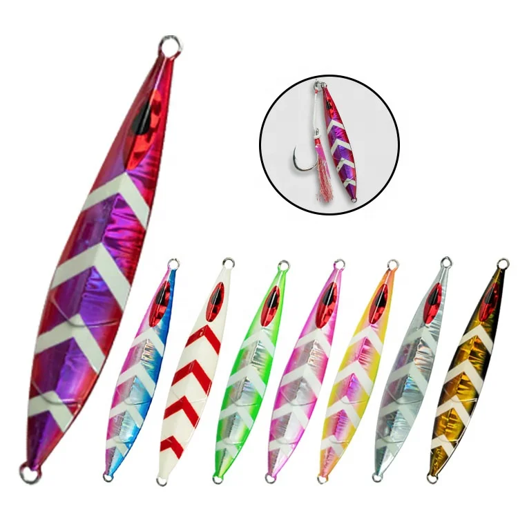 Fishing Lures Slow Pitch 60g 80g 120g 180g Saltwater Vertical Jigging Lures Speed Sinking Metal Lead Jigging Lures