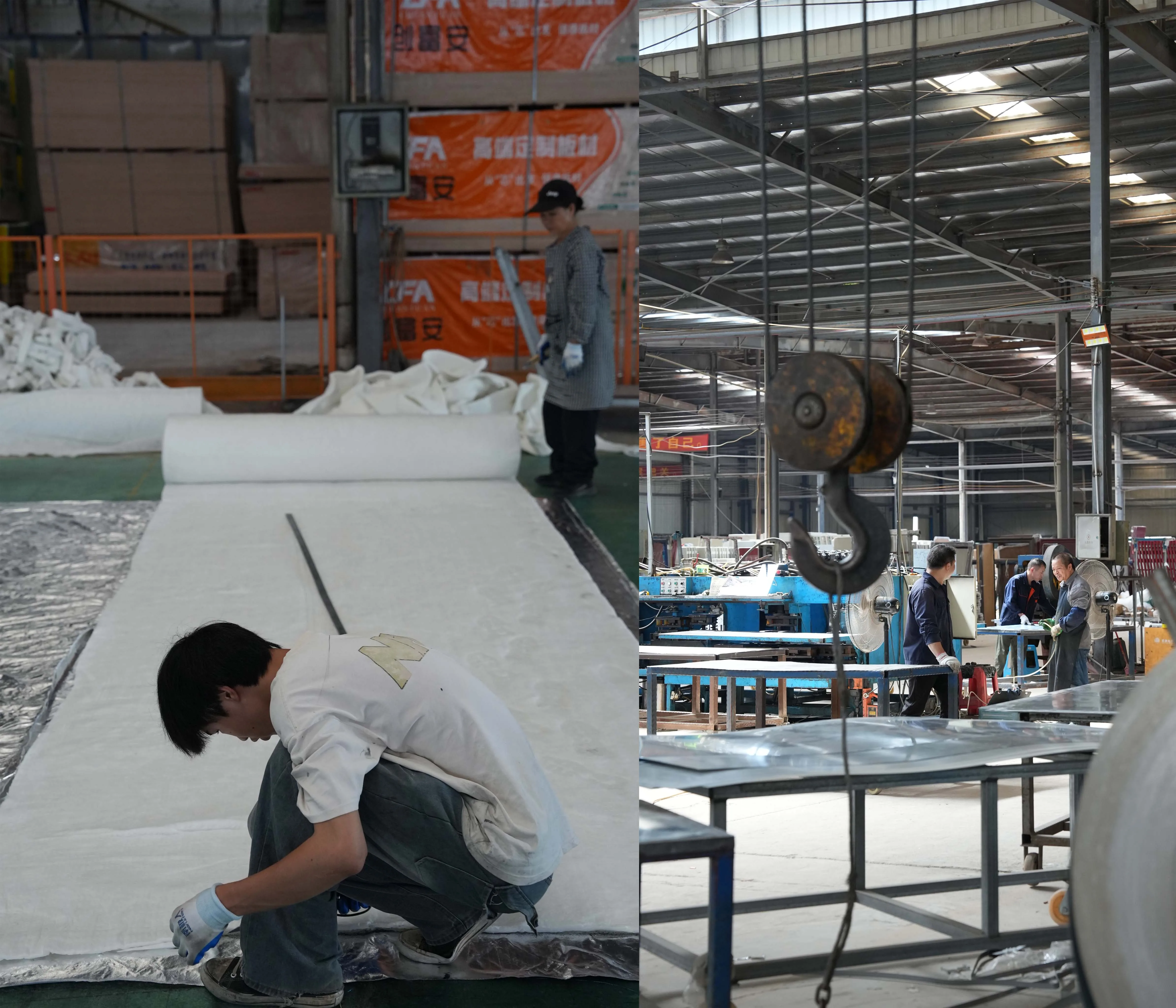 Industrial-Style Unfinished Surface Inorganic Cloth Fire Rolling Shutter Door Effective Large Shopping Basement Center Fire