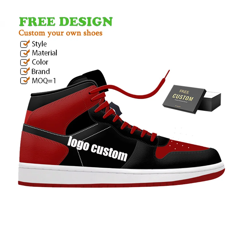 Shoes Manufacturer Walking Shoes Mens High Top Logo Brand Air 1 Sneaker Custom Casual Chicago Basketball Style Shoes