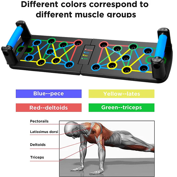 2021 Popular Fitness Gym Equipment 14 In 1 With Resistance Band Multi-function Abs Excercise 11-in-1 Push Up