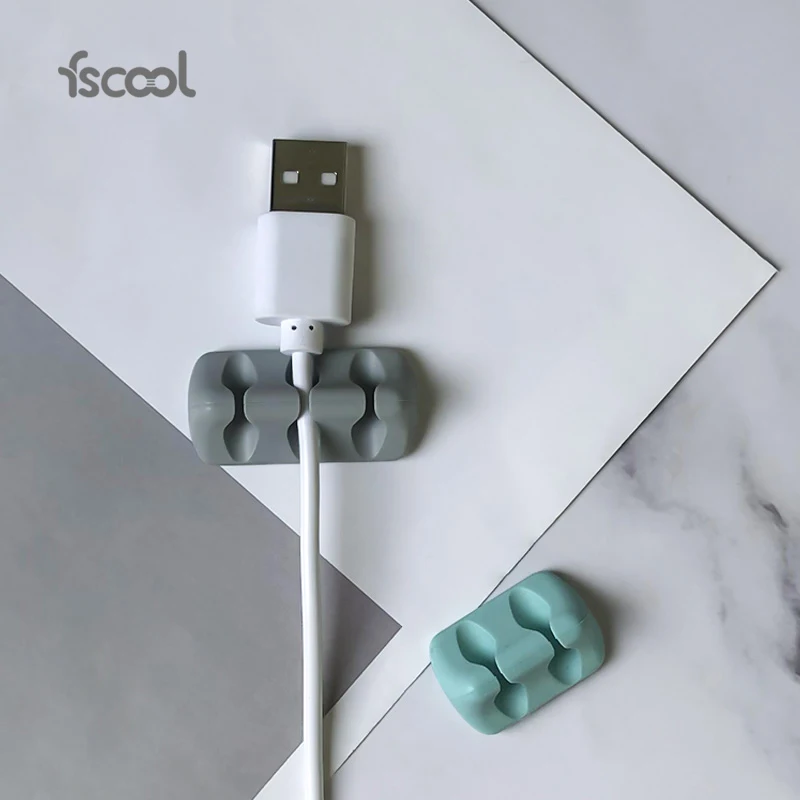 Fashion Silicone Clips Cable Organizer Cord Management Charger Desktop Clip Wire Holder Neat