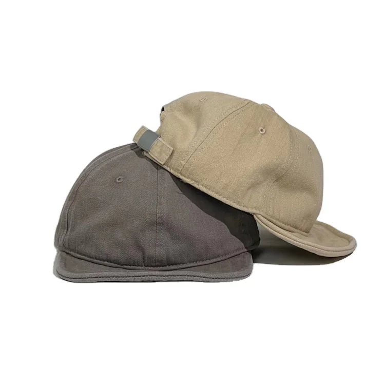Fashion Unstructured Dad Adjustable Men Summer Hats Short Brim Washed Baseball Hat