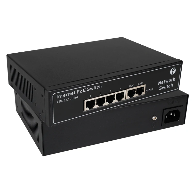 VCOM Manufacture 4 Ports Gigabit CCTV IP Telephone POE Switch