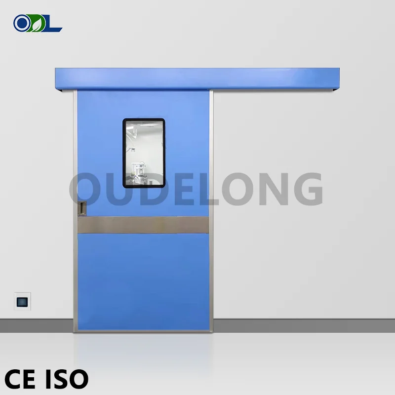 Oudelong CE/ISO Certification Hygienic Aluminum Frame Automatic Closed Clean Room Door for Purify  Workshop
