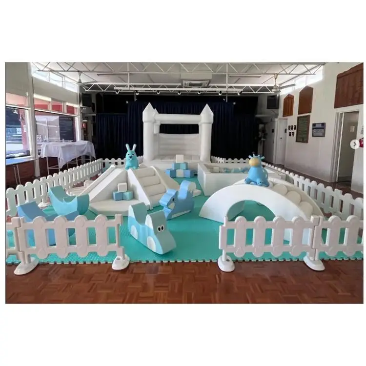 Blue Set Indoor Kids Toddler Soft Play Equipment For Rental And Party