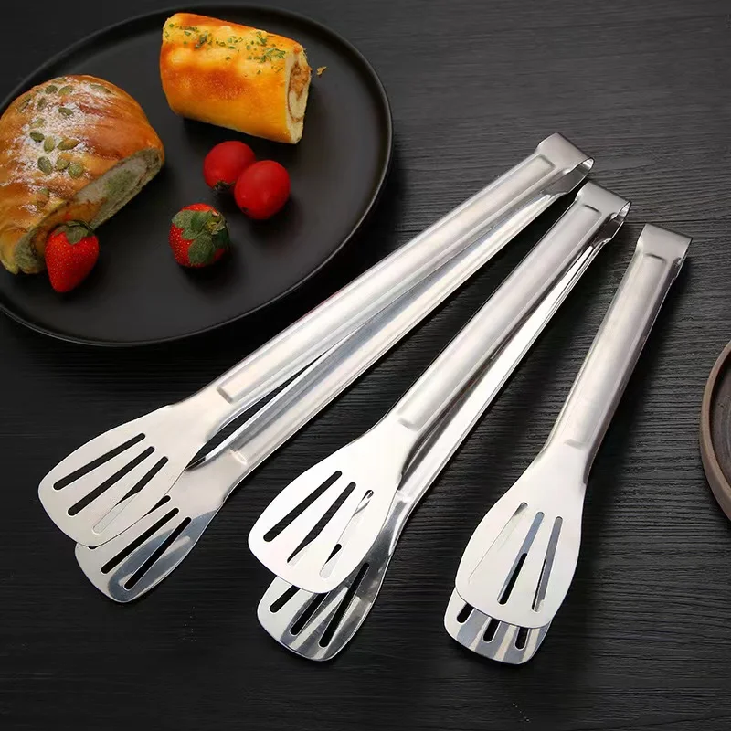 Buffet Serving Tongs BBQ Stainless Steel Cooking Tongs Long Handle  Food Clip For Kitchen