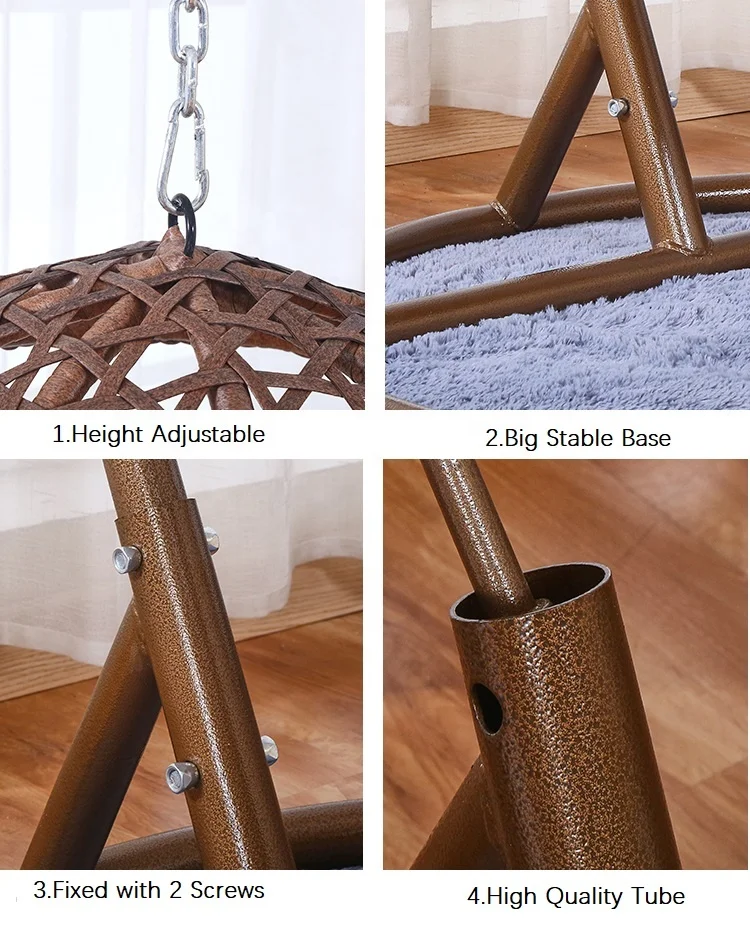 
Garden Porch Patio Outdoor Metal Rattan Wicker Hanging egg cheap Adult Swing Chair 