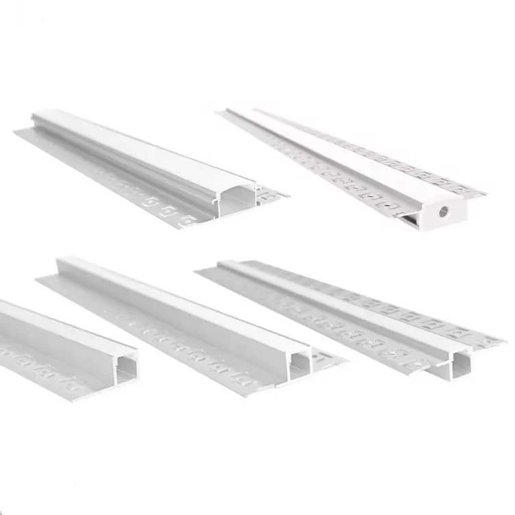 Best Selling For Grey LED Strip Lighting Channel Surfaced Mounted Recessed 6063 Extrusion customized LED Strip Aluminum Profile