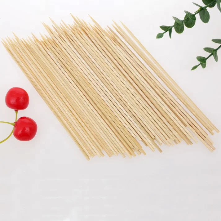 2.5*150mm round disposable bamboo sticks skewer for chicken with printing logo