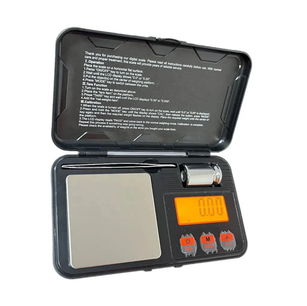 Portable Digital Electronics Weighing Scales 200g/0.01g Capacity Pocket Scale with Battery Power Source Digital Display