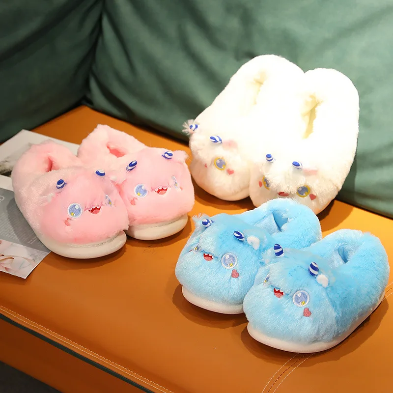 Cartoon Unicorn Bunny Plush Animal Dog Monster Slippers Autumn Winter Home Slipper Warm Floor Board Indoors Shoes