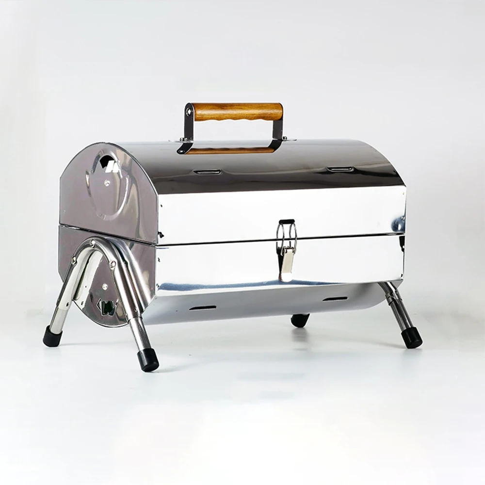 3 In 1 Smokeless Large Charcoal Grill Smoker Barbecue Grill,Outdoor Barrel Vertical Charcoal BBQ Grill for Party Barbecue/