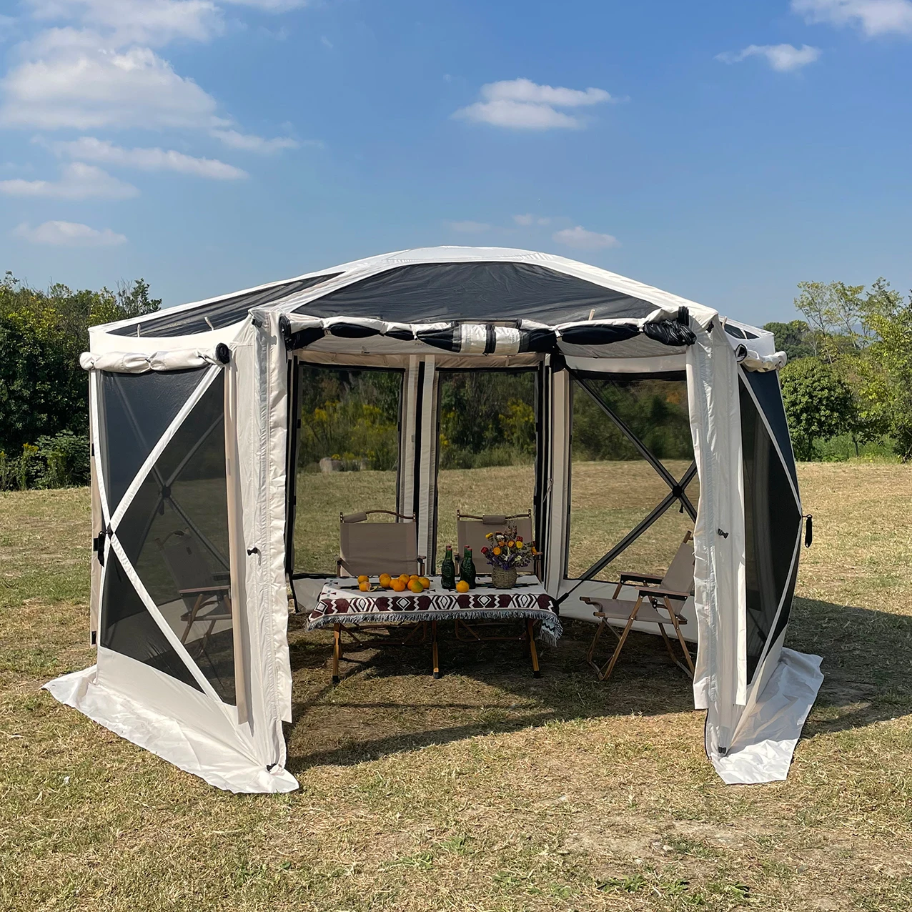 Quick Set Up Mesh Tent Screen House Shelter Outdoor Garden Gazebo Tent Screen House Tent