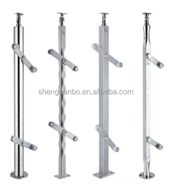 GB cheap  Diy Installation iron balcony railings designs Glass Balustrade Handrail balustrade clamps glass railing post
