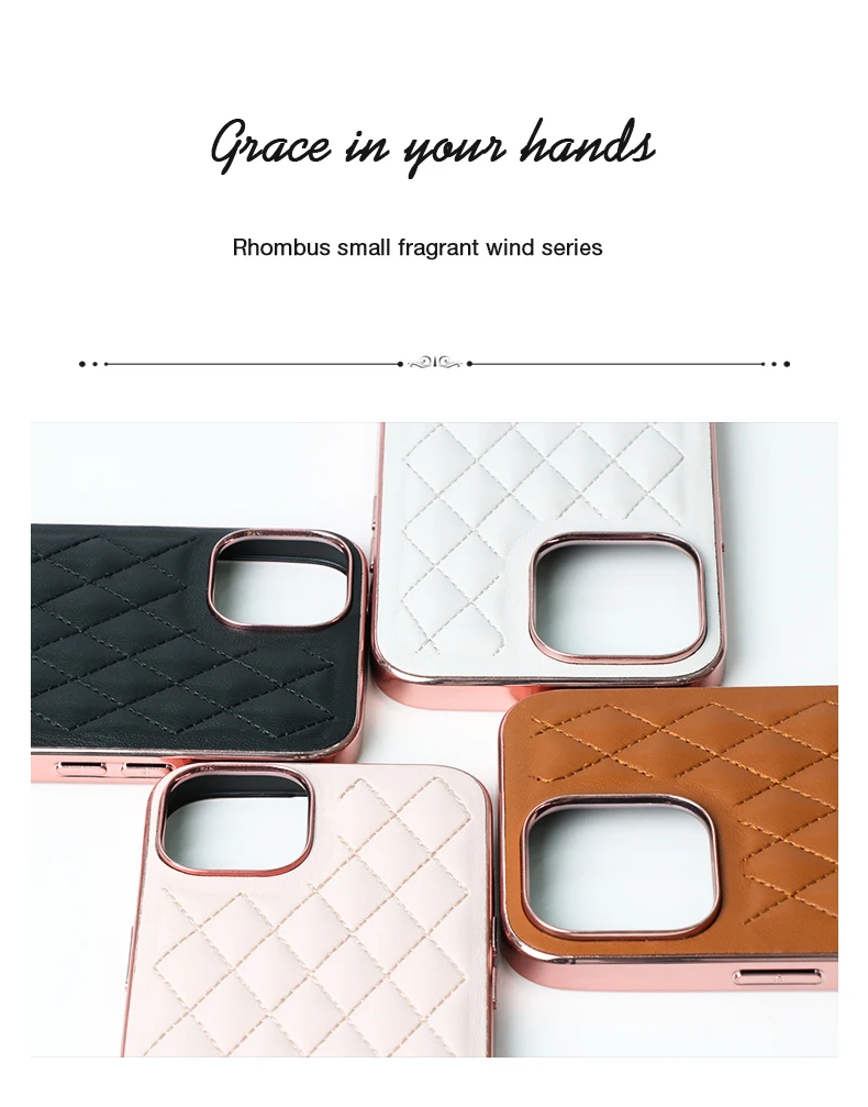 2022 Luxury Colorful PU Leather Precise Metal Camera Women Man Phone Case for Phone 14  13 Pro Max