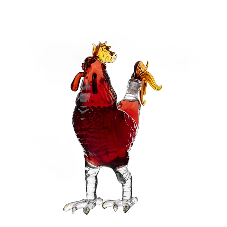 Оптовая продажа, пустая боросиликатная бутылка в форме животного для водки/виски/бренди/винного бокала