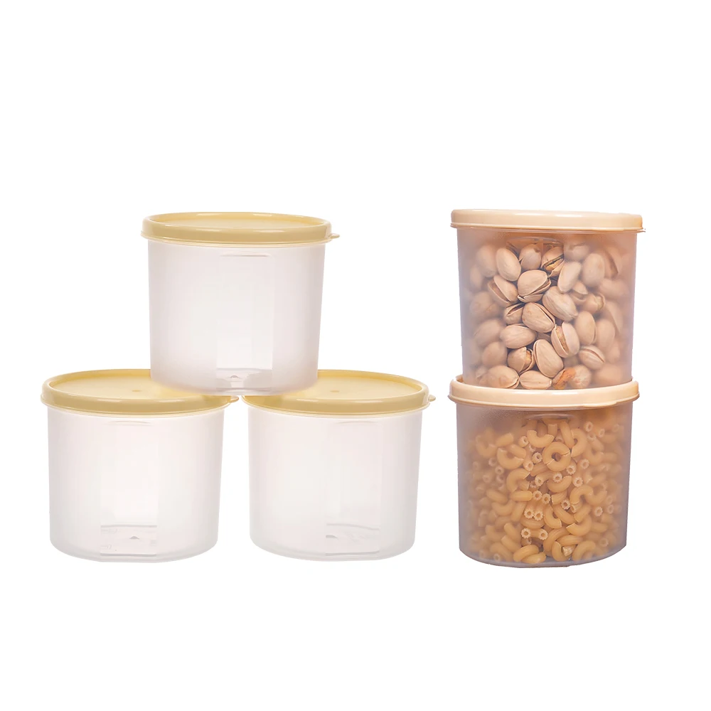 Food grade safe plastic microwavable organizer kitchen set of dry food storage box organizer set of 3