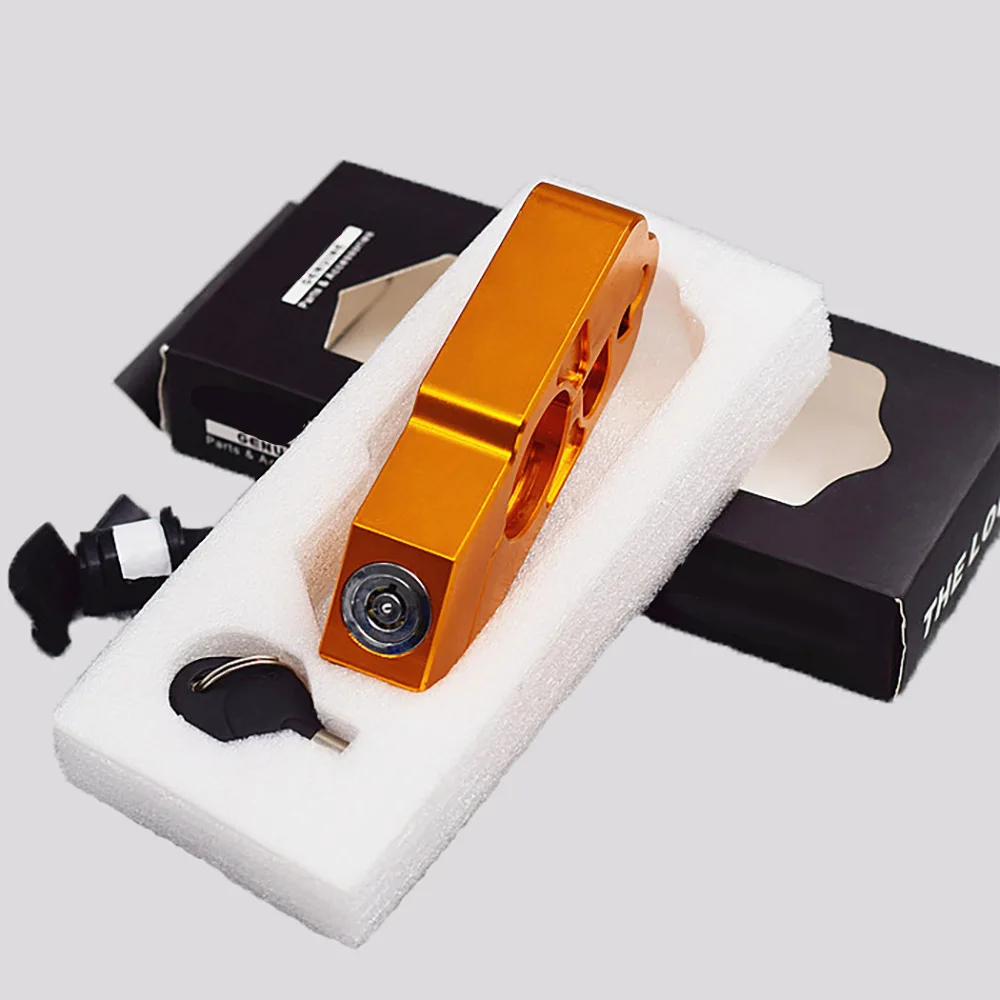 Замок для мотоцикла с ЧПУ, защитный замок для мотоцикла, с защитой от кражи, универсальный замок из алюминиевого сплава для мотоцикла