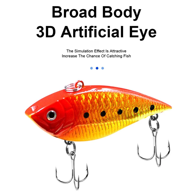 7cm 12g multi color artificial bait plastic lure trout bass spoon fishing lure VIB lure