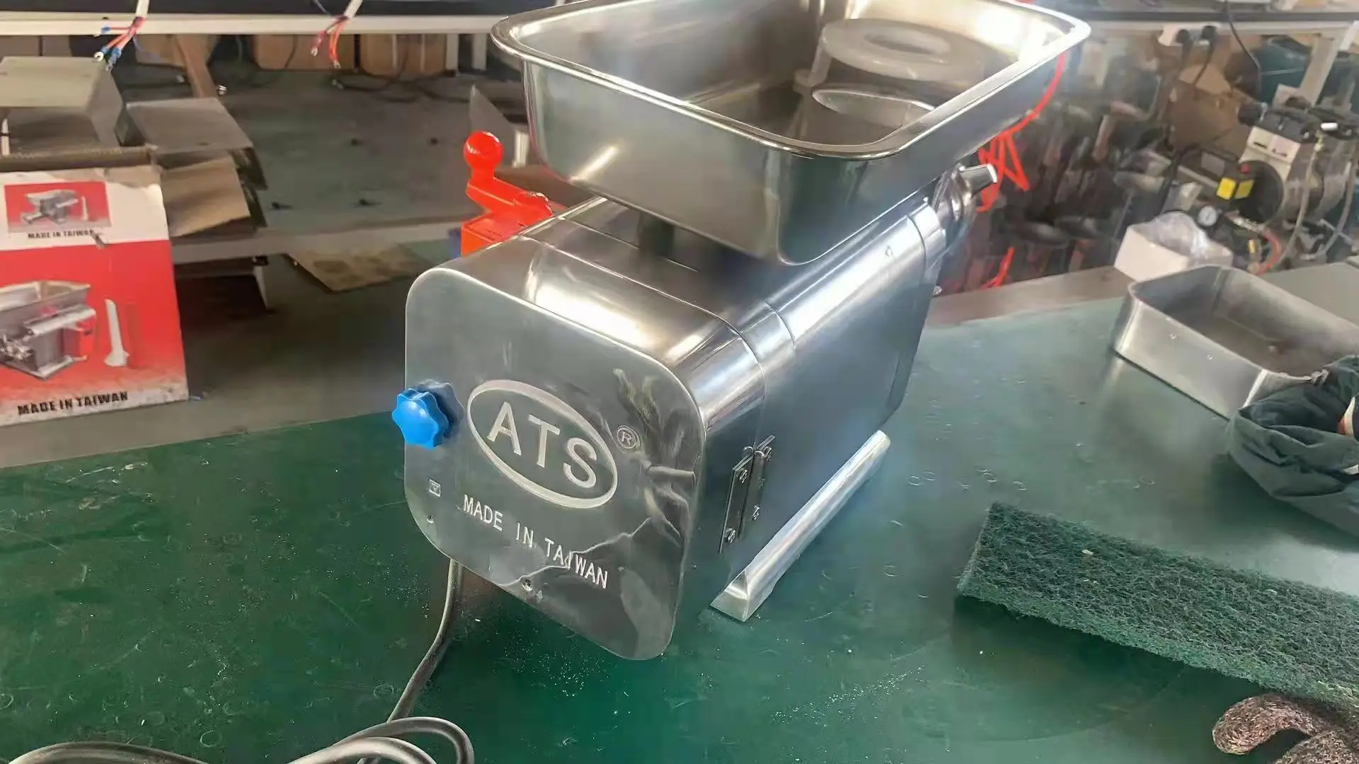 ATS TS-102 3/4HP Food Processing Commercial Stainless Steel Meat Grinder Machine