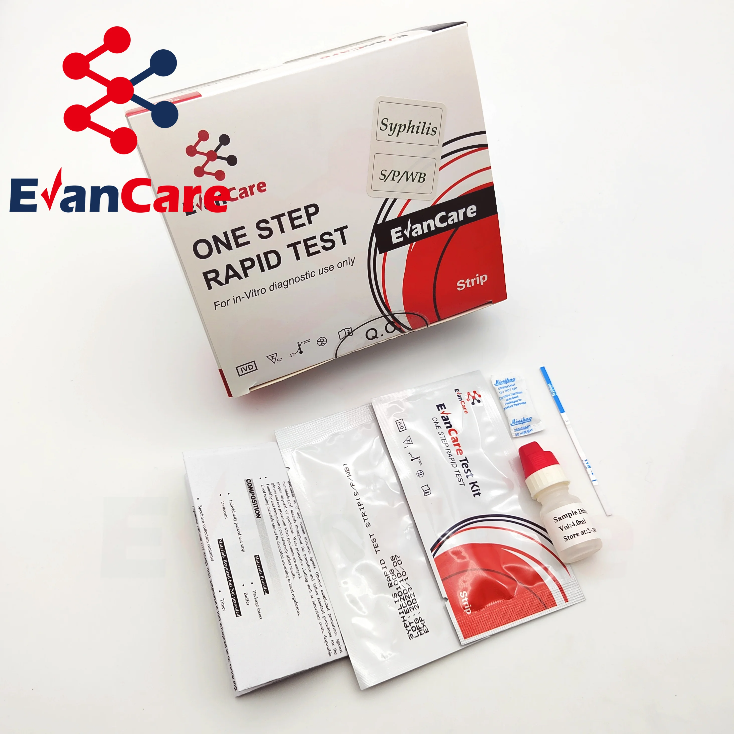 Evancare  professional medical devices one step rapid syphilis VDRL test
