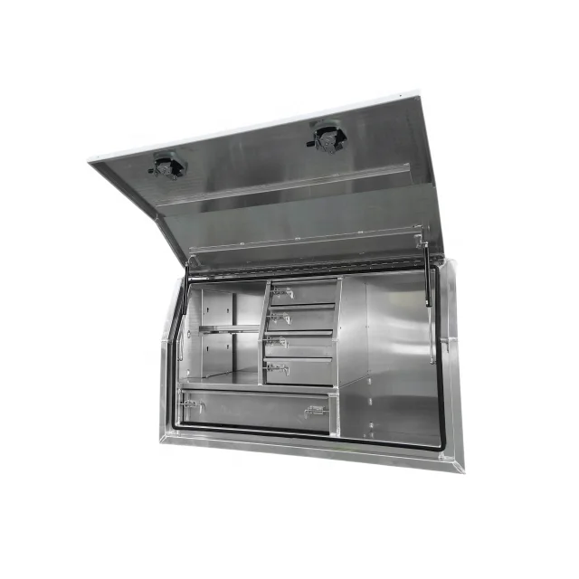 aluminum truck tool box with metal drawer